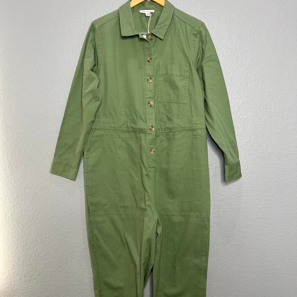 Free Assembly Olive Green Utility Jumpsuit — Size L